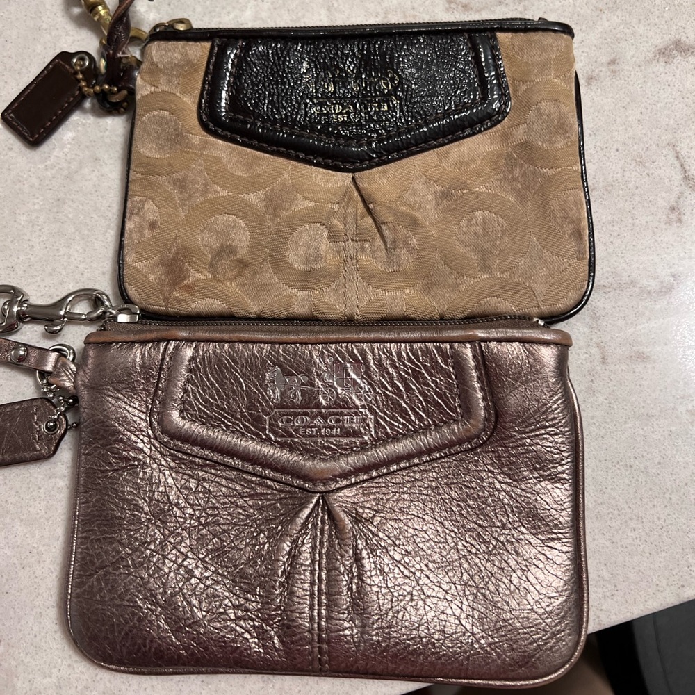 Coach wristlet x 2